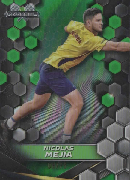 Topps 2024 Graphite Tennis Nicolas Mejia Green Parallel Chrome Card 8/75