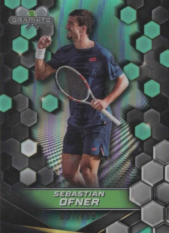 Topps 2024 Graphite Tennis Sebastian Ofner Green Parallel Refractor Card /199