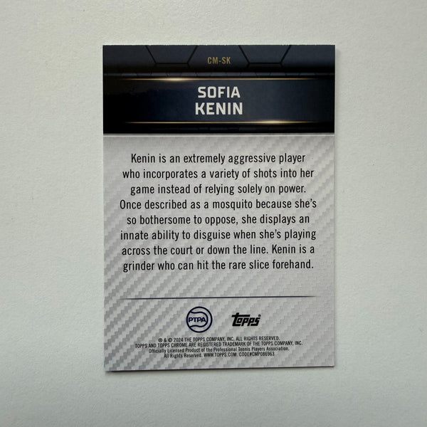 Topps 2024 Graphite Tennis Sofia Kenin Green Refractor Chrome Card /75