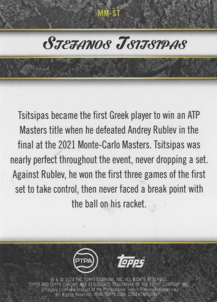 Topps 2024 Graphite Tennis Stefanos Tsitsipas Match Masters Green Refractor /199