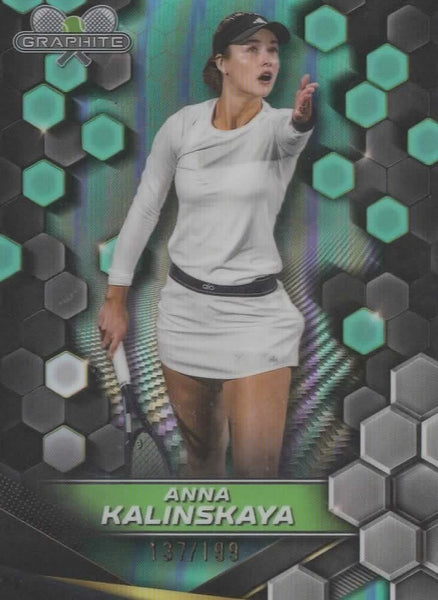 Topps 2024 Graphite Tennis Anna Kalinskaya Green Parallel Refractor Card 137/199