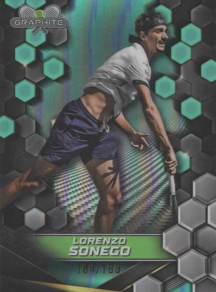 Topps 2024 Graphite Tennis Lorenzo Sonego Green Parallel Refractor Chrome /199