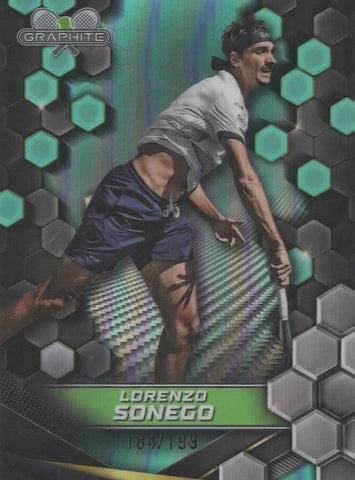 Topps 2024 Graphite Tennis Lorenzo Sonego Green Parallel Refractor Chrome /199