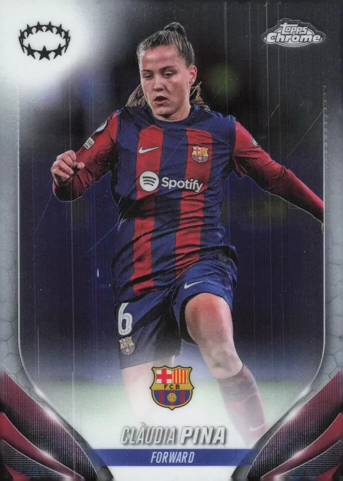 Topps Womens Chrome 2023-2024 Claudia Pina Barcelona Base Card #46