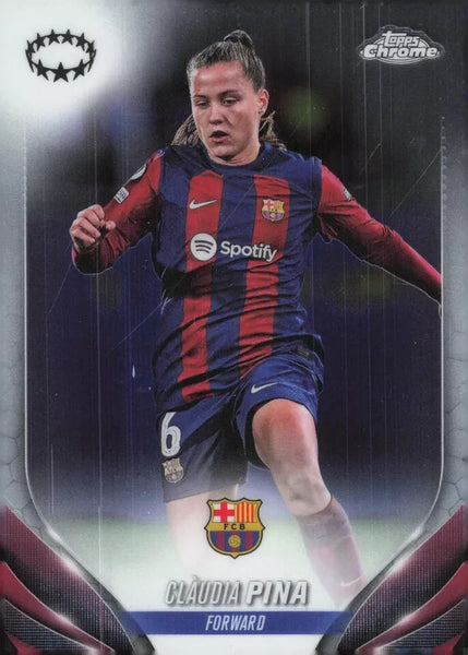 Topps Womens Chrome 2023-2024 Claudia Pina Barcelona Base Card #46