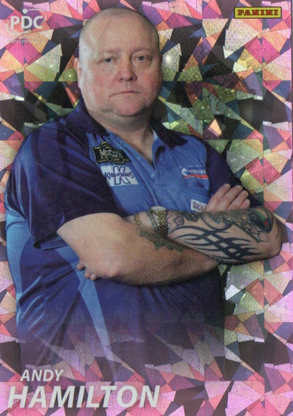 Panini PDC Premier League 2025 Andy Hamilton Pink Cracked Ice Card