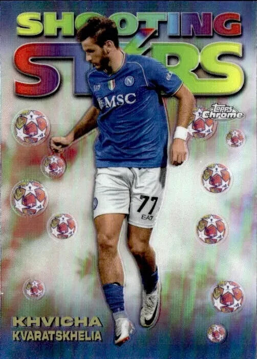 Topps Chrome UCC 2023/24 Khvicha Kvaratskhelia Napoli Shooting Stars 98-6
