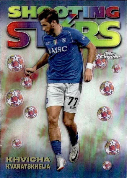 Topps Chrome UCC 2023/24 Khvicha Kvaratskhelia Napoli Shooting Stars 98-6