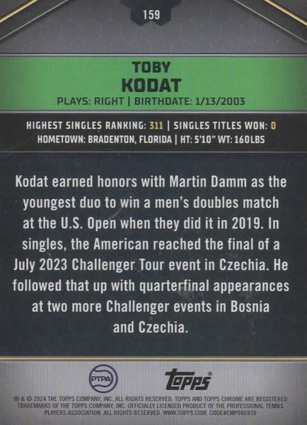 Topps 2024 Graphite Tennis Toby Kodat Blue Refractor Parallel Card 36/50