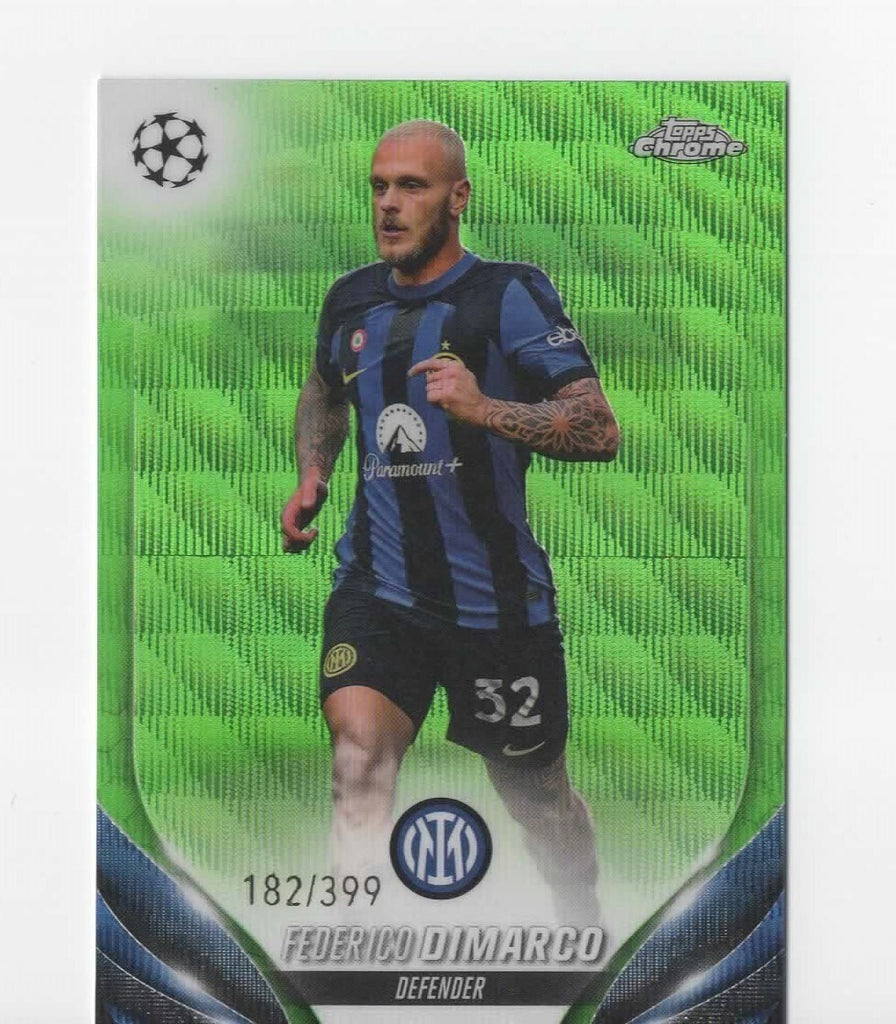 Topps Chrome UCC 2023/24 Federico Dimarco Inter Milan Green Parallel /399 #144