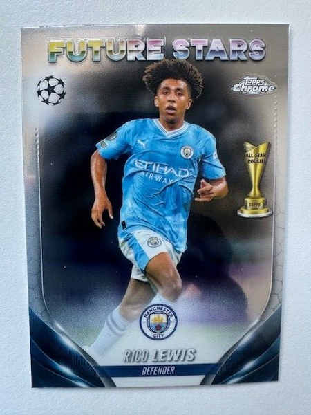 Topps Chrome UEFA 2023/24 Rico Lewis Future Stars Manchester City #105
