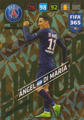 2018 Panini Adrenalyn FIFA 365 Limited Edition Paris PSG Angel Di Maria 17 18