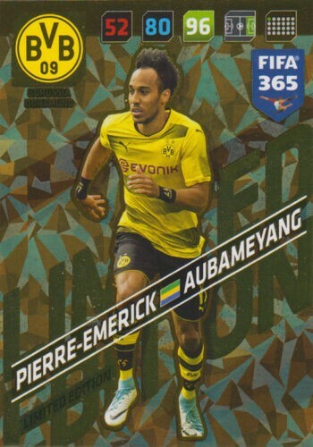 2018 FIFA 365 - Adrenalyn Panini - Card LIMITED EDITION - AUBAMEYANG B. DORTMUND