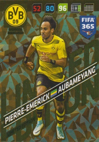 2018 FIFA 365 - Adrenalyn Panini - Card LIMITED EDITION - AUBAMEYANG B. DORTMUND