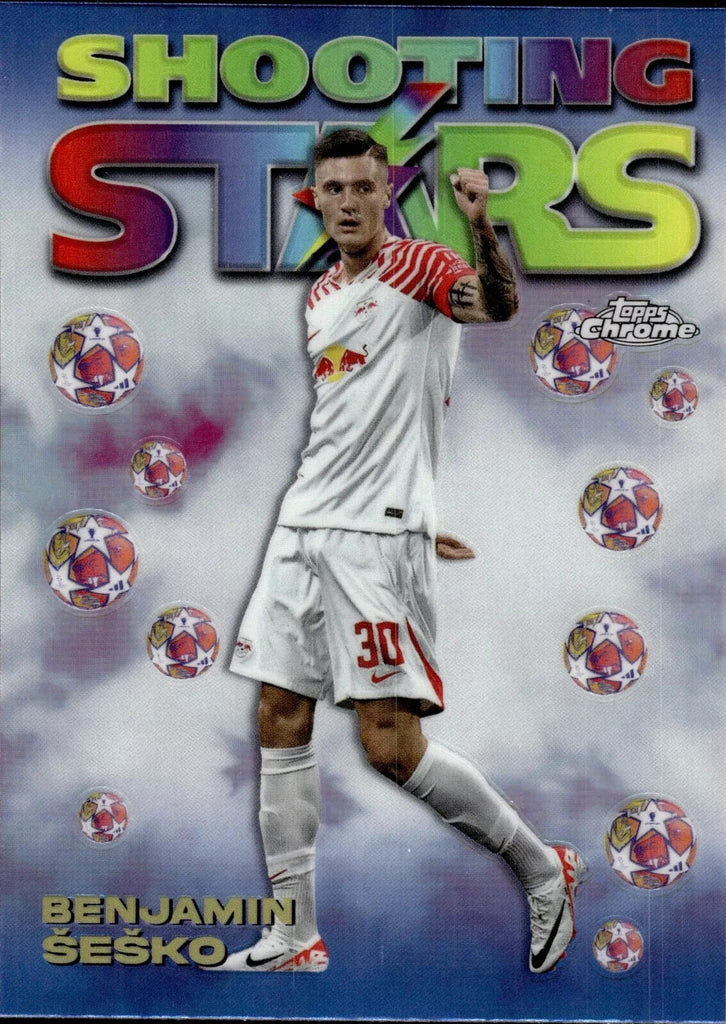 Topps Chrome UEFA 2023/24 Benjamin Sesko Shooting Stars RB Leipzig Insert