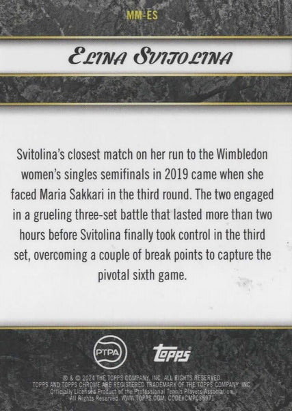 Topps Graphite 2024 Elina Svitolina Match Masters Green Chrome Card /199