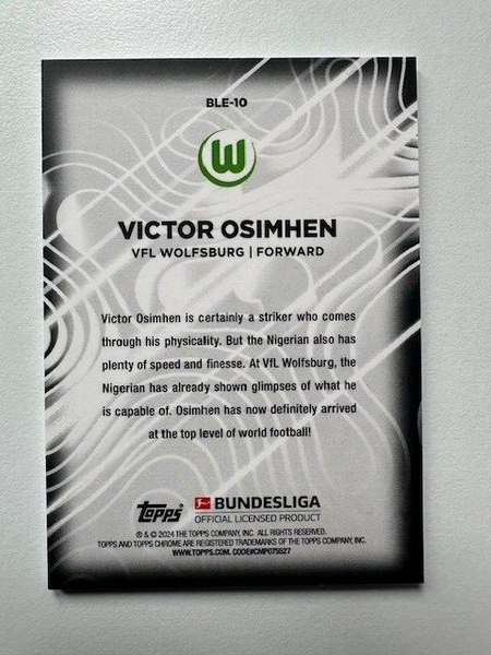 Topps 60 Years Celebration Bundesliga 2023/24 Victor Osimhen Wolfsburg BLE-10