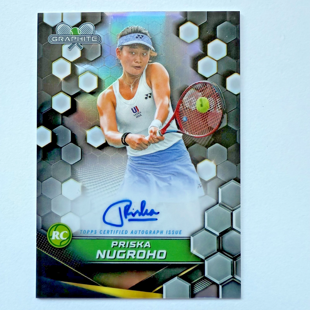 Topps Graphite 2024 Priska Nugroho RC Rookie Auto Chrome Tennis Card