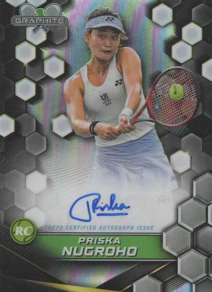 Topps Graphite 2024 Priska Nugroho RC Rookie Auto Chrome Tennis Card