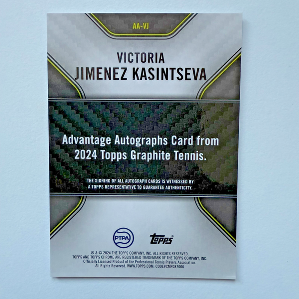 Topps Graphite 2024 Victoria Jimenez Kasintseva RC Rookie Advantage Auto Card