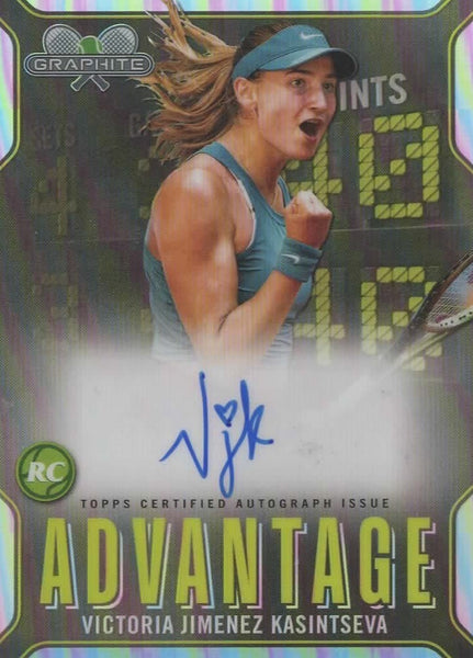 Topps Graphite 2024 Victoria Jimenez Kasintseva RC Rookie Advantage Auto Card
