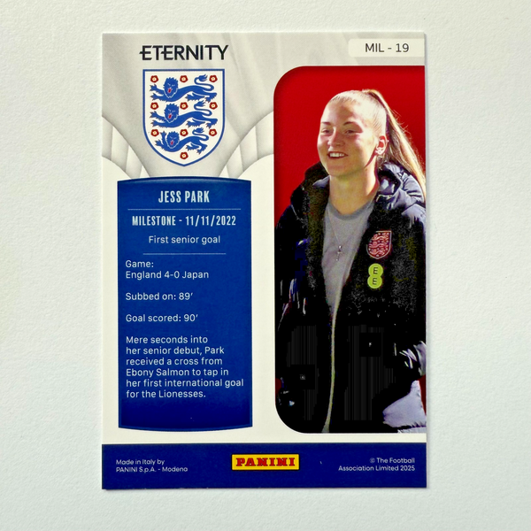Panini Eternity 2025 Jess Park Milestone Magenta /25 Lionesses England Card
