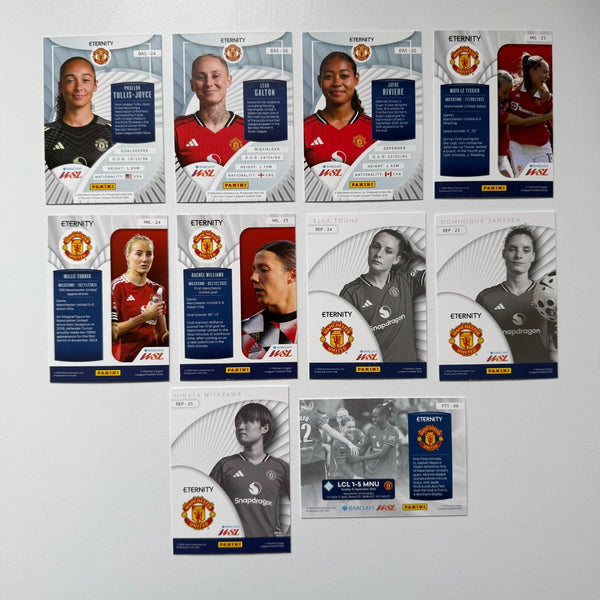 10x Panini WSL Eternity 2025/26 Manchester United Bundle Card Base Team Set