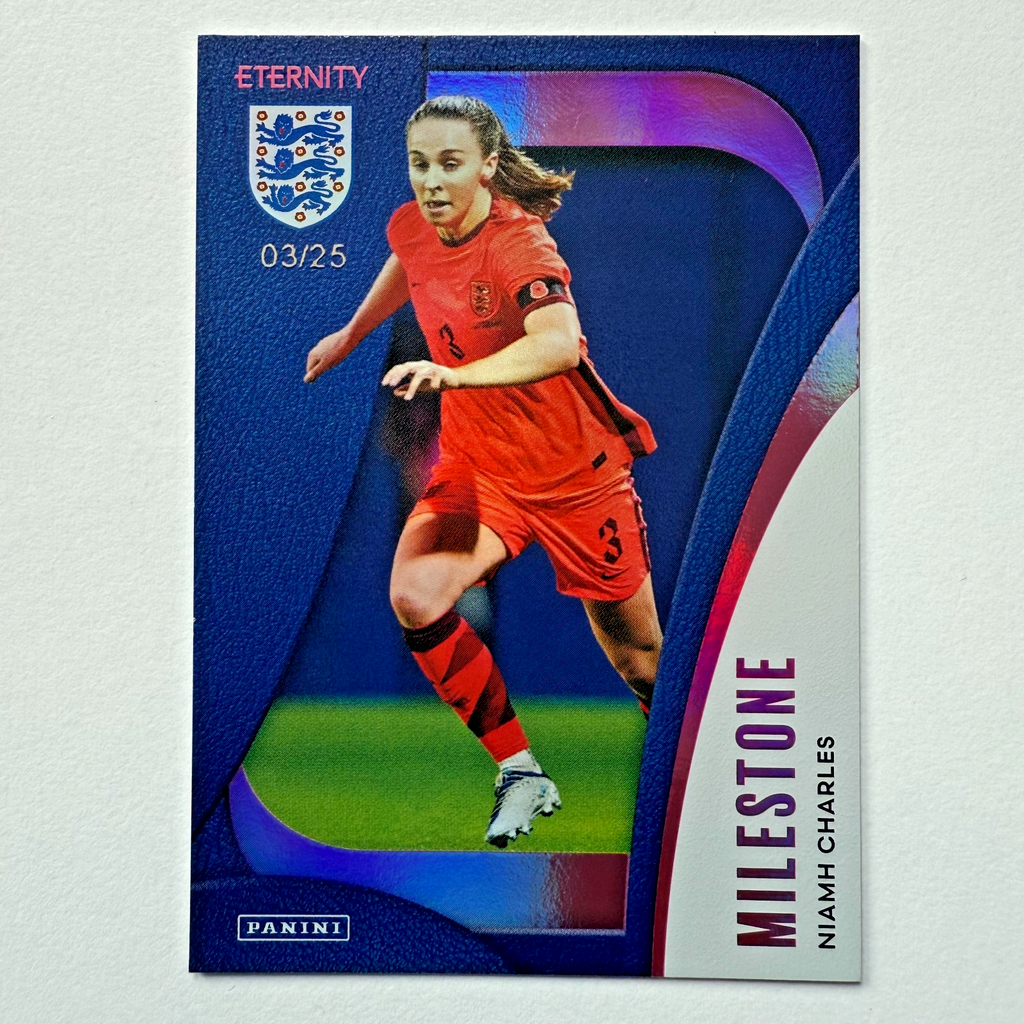 Panini Eternity 2025 Niamh Charles Milestone Magenta /25 Lionesses England Card