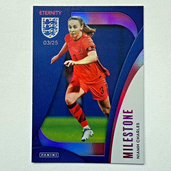 Panini Eternity 2025 Niamh Charles Milestone Magenta /25 Lionesses England Card
