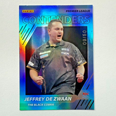 Panini PDC Premier League 2025 Jeffrey De Zwaan Contenders /50 Darts