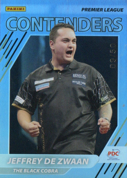 Panini PDC Premier League 2025 Jeffrey De Zwaan Contenders /50 Darts