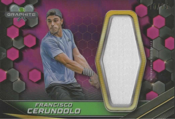 2024 Topps Graphite Tennis Francisco Cerundolo Pink Relic /15 MGC 9 Graded Card