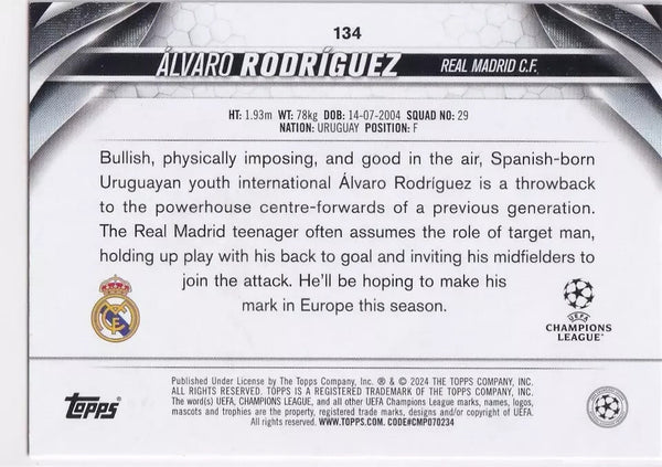 Topps Chrome Hobby UCC Champions League 2023/24 Alvaro Rodriguez Future Stars