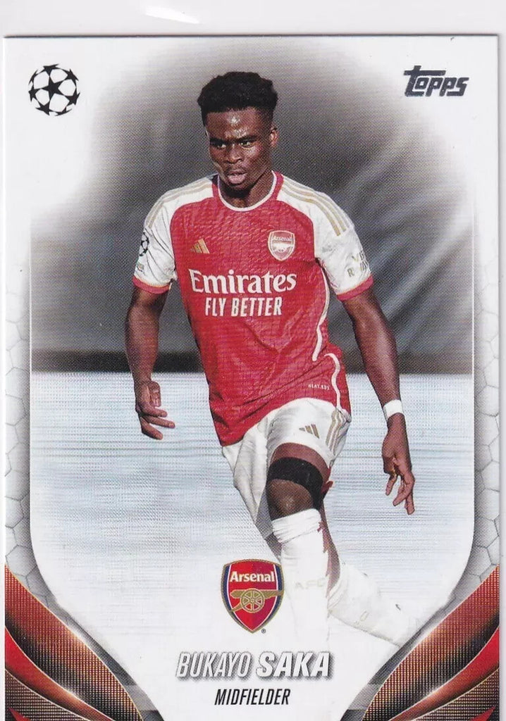 Topps Chrome Hobby UCC Champions League 23/24 Bukayo Saka Arsenal Card #148