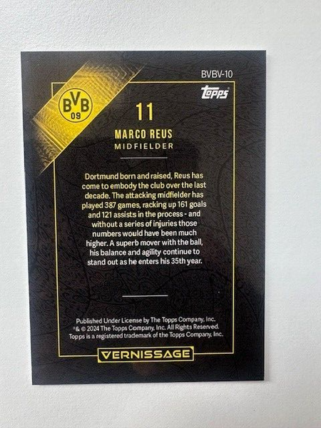 Topps Vernissage Borussia Dortmund 2023/24 Marco Reus Base Card BVBV-10