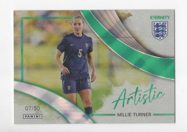 Panini Eternity Lionesses 2025 Millie Turner England Artistic Green Card /50