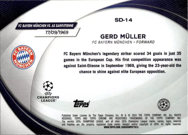 Topps Chrome Hobby UCC Champions League 2023/24 Gerd Muller Starball Debut