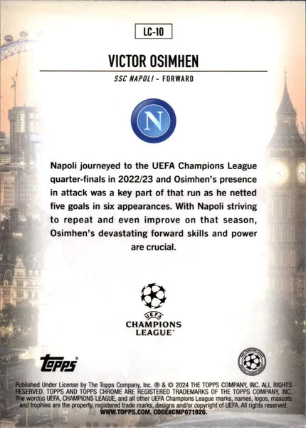 Topps Chrome Hobby UCC Champions League 2023/24 Victor Osimhen London Calling