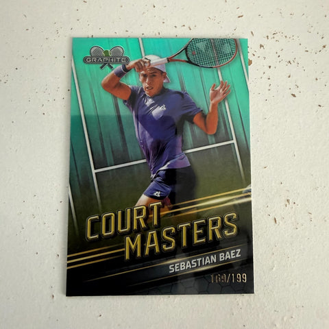 Topps 2024 Graphite Tennis Sebastian Baez Court Masters Green Refractor 169/199