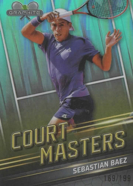 Topps 2024 Graphite Tennis Sebastian Baez Court Masters Green Refractor 169/199