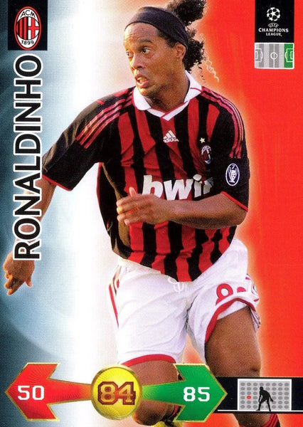 Champions League Super Strikes 2009/2010 Ronaldinho Base AC Milan Card #100