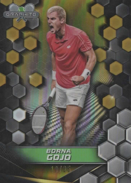Topps 2024 Graphite Tennis Borna Gojo Gold Parallel Refractor Chrome Card /25