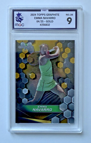 Emma Navarro 2024 Topps Graphite Gold Parallel /25 MGC 9 – Rare Graded