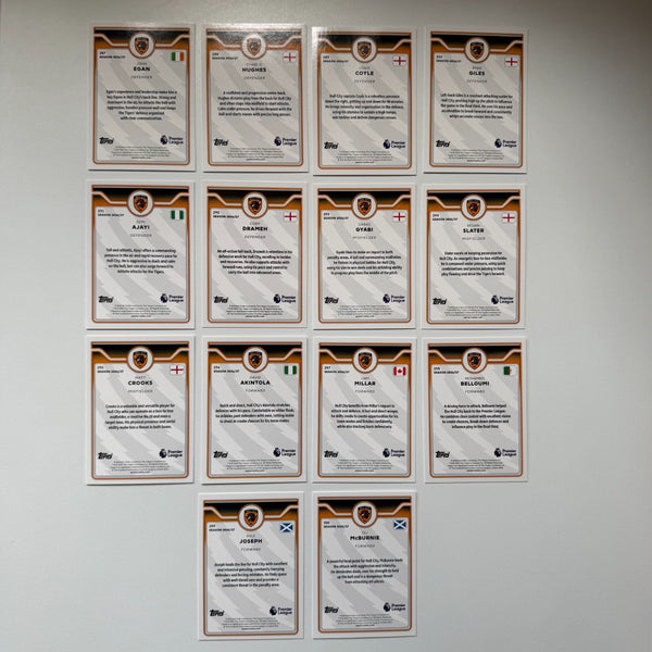 Topps Flagship Premier League 2026/27 Hull City Complete Team Set 14 Cards #287-