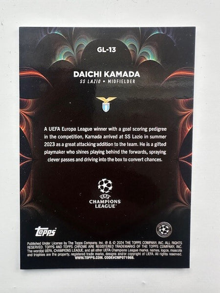 Topps Chrome Hobby UCC Champions League 2023/24 Daichi Kamada Lazio Golazo /75