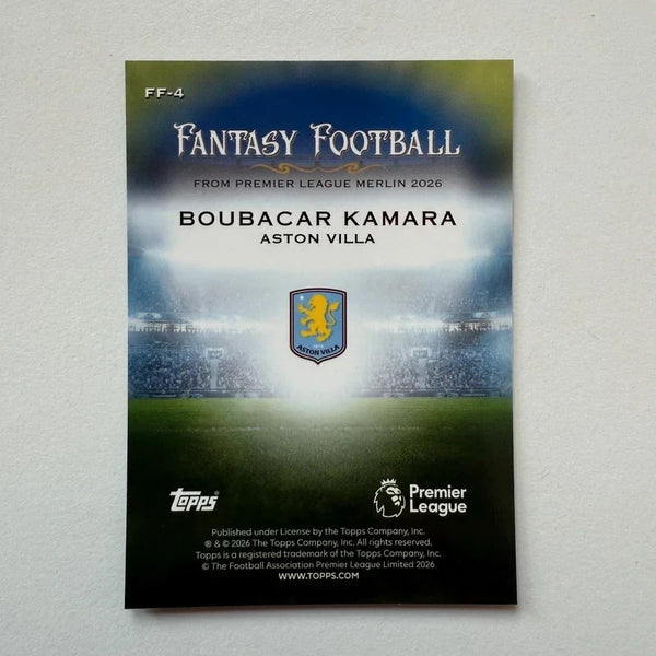 Topps Merlin Premier League 2025 Boubacar Kamara Fantasy Football Card FF-4