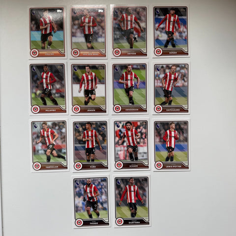 Topps Flagship Premier League 2026/27 Brentford Complete Team Set 14 Cards #63-7