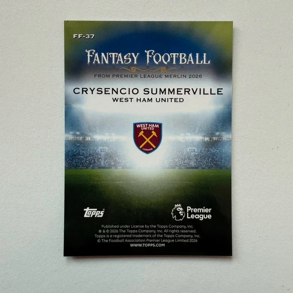 Topps Merlin Premier League 2025 Crysencio Summerville Fantasy Football Card