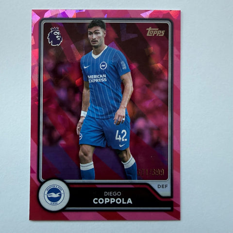 Topps Flagship Premier League 2026/27 Diego Coppola Pink Parallel /399 Brighton