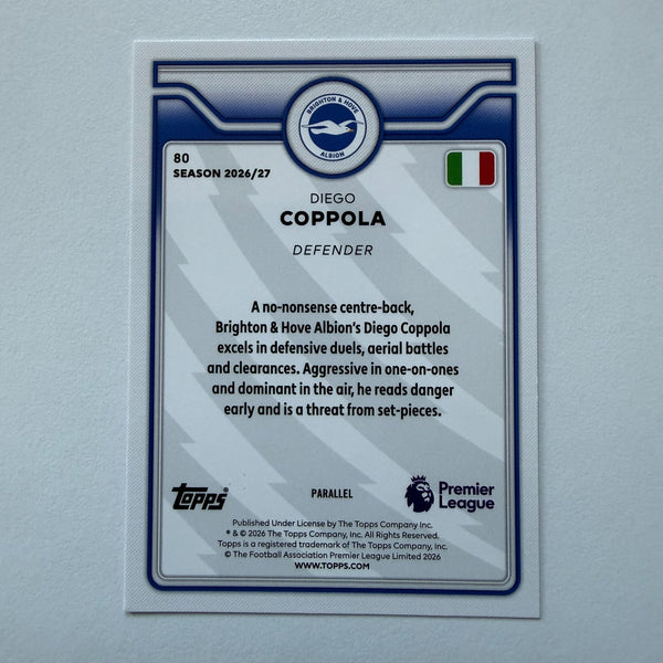 Topps Flagship Premier League 2026/27 Diego Coppola Pink Parallel /399 Brighton